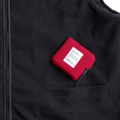 Елек со греење Glovii Heated Fleece Vest, XXL, црн