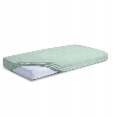 Çarçaf fitted Terry MULTITEX PREM TM0109_53, 210/220x190/200x20 cm, me goma, i bardhë