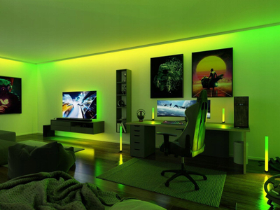 Stande për lightbar Paulmann EntertainLED, set 2 copë, për 30 cm dhe 60 cm, të zeza