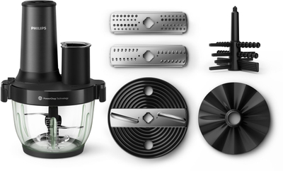 Grirëse kuzhine Philips Series 5000 HR1507/00, 650W, enë xhami 2L, e zezë