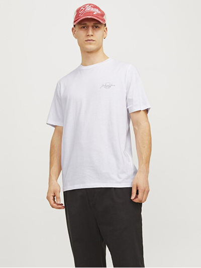 Bluzë për meshkuj Jack&Jones, e bardhë