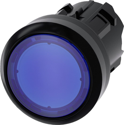 Buton i ndriçuar Siemens 3SU1001-0AA50-0AA0, 22mm, plastik, blu