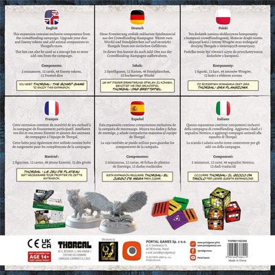 Zgolemuvanje za opštinska igra Portal Games Thorgal Promo Box, dodatni minijaturi, premium komponenti, mnogujazično izdanie