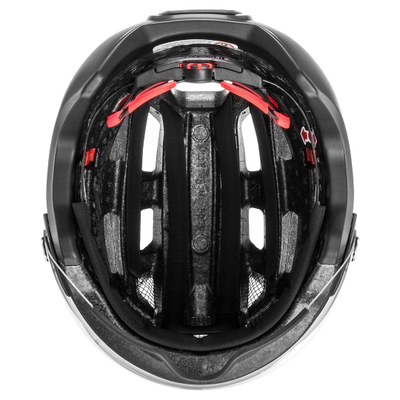Kaskë biçiklete Uvex Finale Visor, 56-61cm, me vizor, e zezë mat