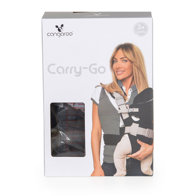 Kangur për bebe Cangaroo Carry Go, 3.6kg+, e zezë/hirtë