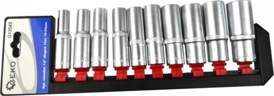 Set çelësash tub Geko G13545, 10 copa, 10-24mm, argjendtë
