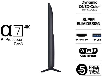 TV LG QNED AI QNED7E 86QNED7EA6B, 86", 4K Smart, i zi