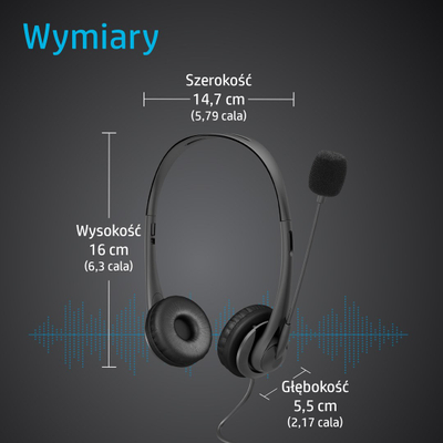 Kufje HP Stereo 3.5mm G2, Wired, Head-band, të zeza