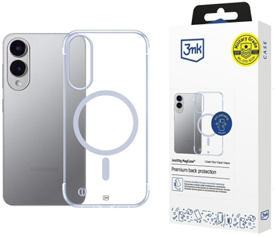 Футрола за телефон 3MK Just20g MagCase за Samsung Galaxy S25 Edge, ултра тенка, компатибилна со MagSafe, транспарентна