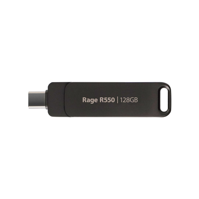 USB Patriot Rage R550, 128GB, me dy porta USB A edhe C, e zezë
