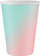 Gotë letre njëpërdorimëshe GoDan Ombre, 266 ml, set 6 copë, shumëngjyrëshe