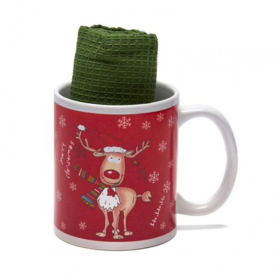 Set filxhan me peshqir kuzhine Heinner Xmas, 330ml, 38x64cm, shumëngjyrësh
