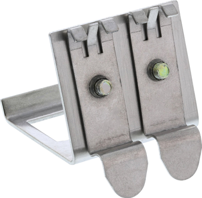 Kornizë Keystone InLine për shina DIN, 2 porta, metal, ngjyrë argjendi