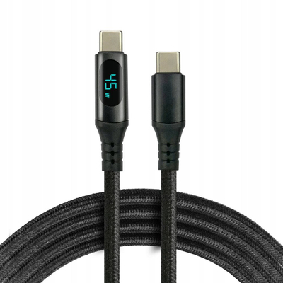 Kabllo USB Usams EverActive CBB-3PDL, USB C, PD 45W, 3m, e zezë