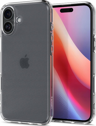 Kapak telefoni Spigen Ultra Hybrid, për iPhone 16, transparent, Frost Clear