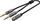 Kabllo Unitek- Jack 3.5mm x2 (Y-C957ABK),0.2m,e zezë