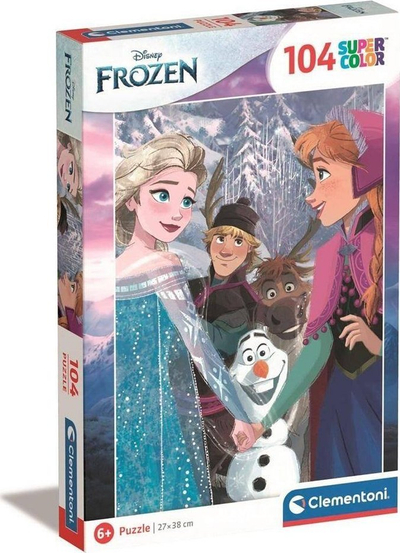 Puzzle Clementoni SuperColor Disney Frozen, 104 pjesë, 38 x 27 cm, shumengjyrësh