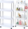 Raft lëvizës Lean, 3 kate, me rrota, i bardhë