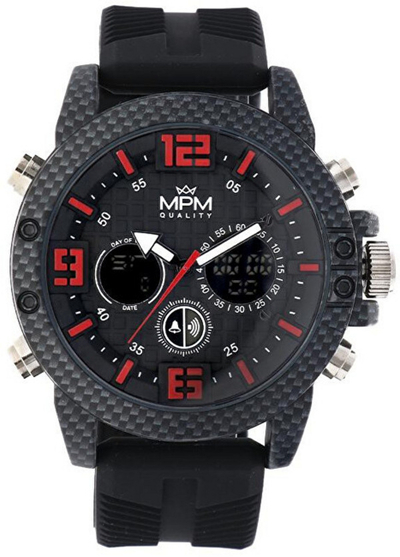 Orë dore Prim MPM Quality Carbon Anadigi W01M.11185.D