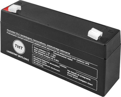 Гел батерија TMT LX632TMT, 6V, 3.2Ah, црна