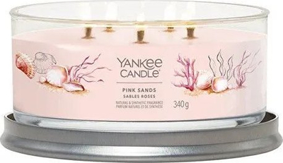 Qiri dekorativ Yankee Candle Pink Sands Signature, me 5 fitila, 340g, rozë