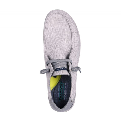 Машки лежерни обувки Skechers Melson Nela M 210726, Air Cooled Memory Foam, гумен ѓон, сиви