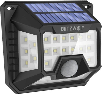 Llambë murale diellore LED BlitzWolf BW OLT3 me sensor lëvizjeje, set me 2 copë, e zezë
