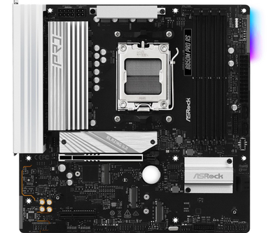 Матична плоча Асрок B850M Pro RS, Socket AM5, DDR5, Micro ATX, црна сребрена