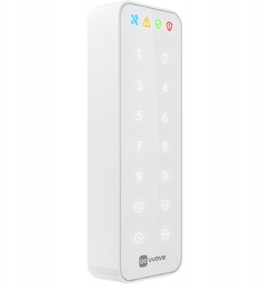Tastierë wireless Satel AKP-200-W Be Wave, teknologji ABAX2, ndriçim prapavije, e bardhë