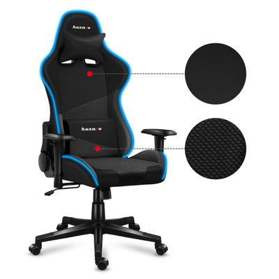 Karrige lojërash Huzaro Force 6.2, 130kg, e zezë