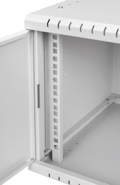 Kabinet mur për rrjet LEXI Net LX19 6U, 19", 520mm, 450mm, derë xhami, gri