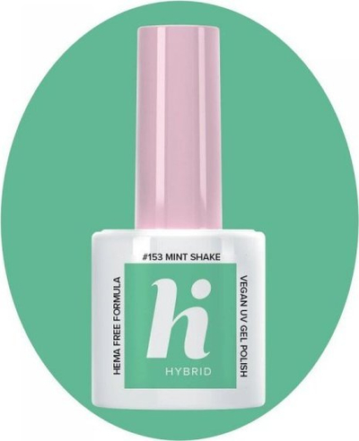 Llak thonjsh Hi Hybrid 153 Mint Shake, hibrid, 5ml, ngjyrë mente e butë