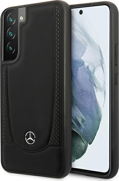 Mbulesë telefoni Mercedes Leather Urban Line për Samsung Galaxy S22+, lëkurë, e zezë