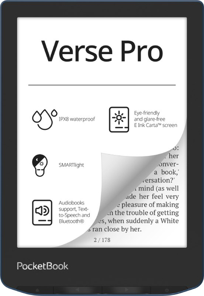 Електронски читач PocketBook Verse Pro PB634, 6\", 16GB, сина
