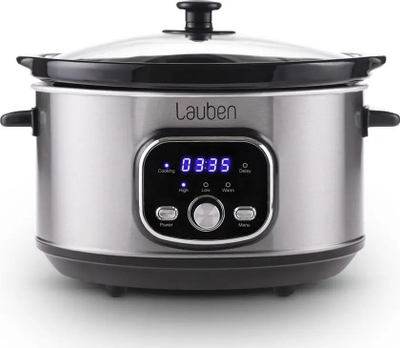 Tenxhere gatimi e ngadaltë Lauben Slow Cooker 3500SB, 3.5L, 200W, inox e zezë