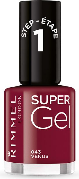 Llak thonjsh Rimmel Super Gel Venus 043, 12 ml, xhel, ngjyrë Venus