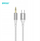 Kabllo audio Bwoo AUX074, Type C në 3.5mm, i gërshetuar, argjendtë