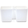 Vazo barishtesh Prosperplast Twins Cube, 2.5L, me gërshërë Herbs Cut, e bardhë