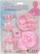 Set ushqimi për kukulla ADAR 552043, me biberon dhe enë, rozë