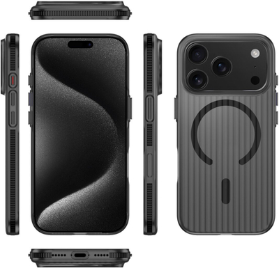 Mbulesë telefoni 4smarts Design Case Aero për iPhone 17 Pro, MagSafe, e zezë