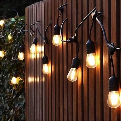 Drita dekorative Light String LG1000020, 20 LED, 12.5 m, kabëll i zi, dritë e bardhë e ngrohtë
