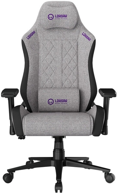 Karrige lojërash Lorgar LORGAR CHA41, ergonomike, pëlhurë premium anti-njollë, gri