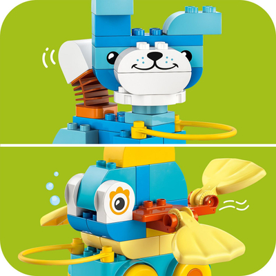 Set lodrash LEGO DUPLO 3in1 Animals on Wheels, për fëmijë, shumëngjyrëshe
