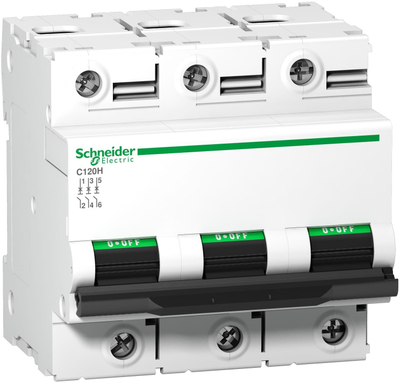 Ndërprerës i vogël Schneider Electric Acti9 C120, 3-polësh, 80A, tip B