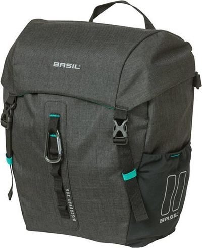 Çantë anësore biçiklete Basil Single Pannier Bag, 9L, që s’e ha uji, gri e errët