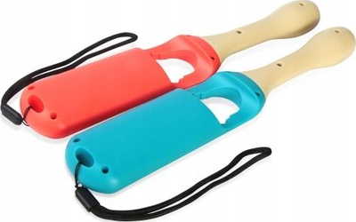 Mbajtëse shkopinj Taiko MARIGames për Joy-Con Nintendo Switch, set 2 copë, plastike ABS, blu dhe e kuqe