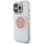 Футрола за телефон Guess IML Metal Colored Circle MagSafe, за iPhone 16 Pro Max, проѕирна, розова