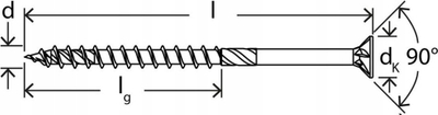 Завртки за дрво Fischer Power Fast II 670457, 6x100mm, Т профил, поцинкуван челик, 100 парчиња