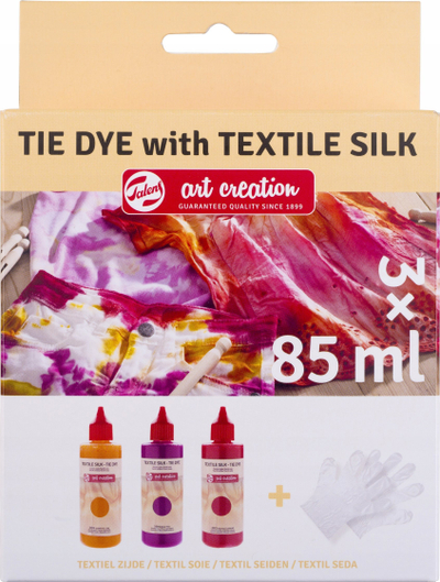 Set boje tekstili Talens Art Creation Textile Silk Tie Dye, 3 shishe 85ml, ngjyra të ngrohta