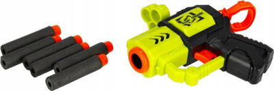 Pistole lodër MEGA CREATIVE Gun For Darts 510762, me shigjeta shkumë, jeshile e zezë